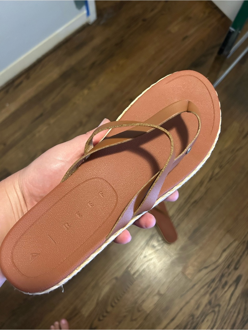 Reef Brown Espadrille Platform Thong Sandals - Picture 6 of 7